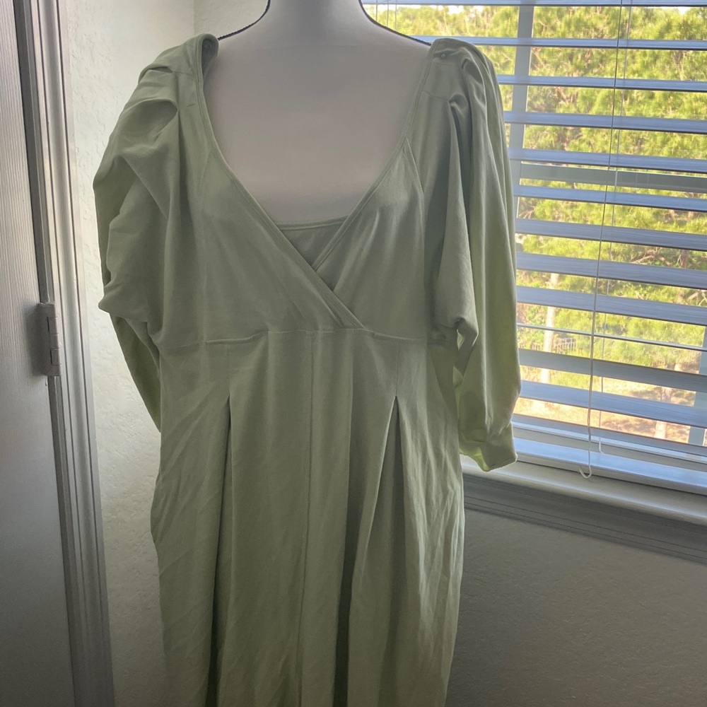 Free People Light Sage Green Wide-Leg Jumpsuitfree people fit L-XL - Picture 4 of 4